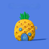 Cartoon Square Pineapple House AirPods Pro Case Soft Silicone - HelloAnimeCases